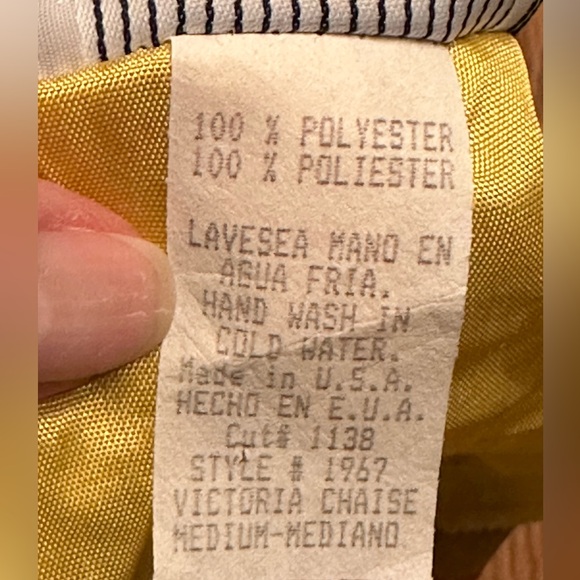 Vintage Victoria Chase Gold Retro Unlined Blazer Suit Jacket size medium - Picture 3 of 4